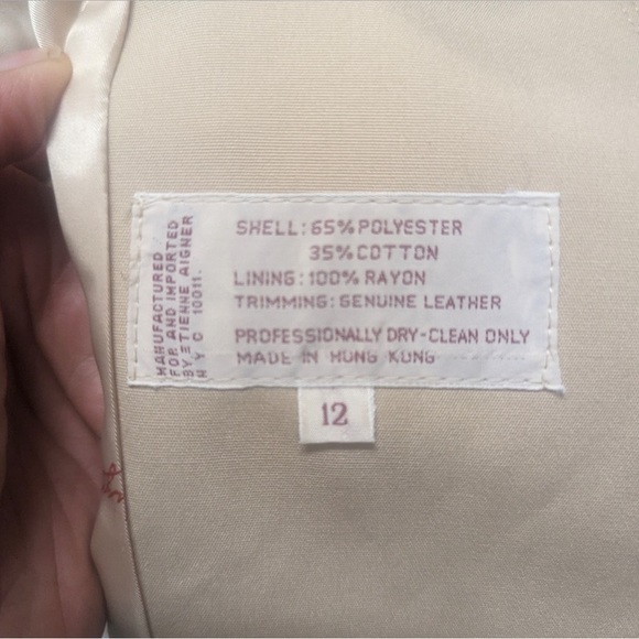 Etiene Aigner womens trench size 12 tan color - Picture 6 of 6